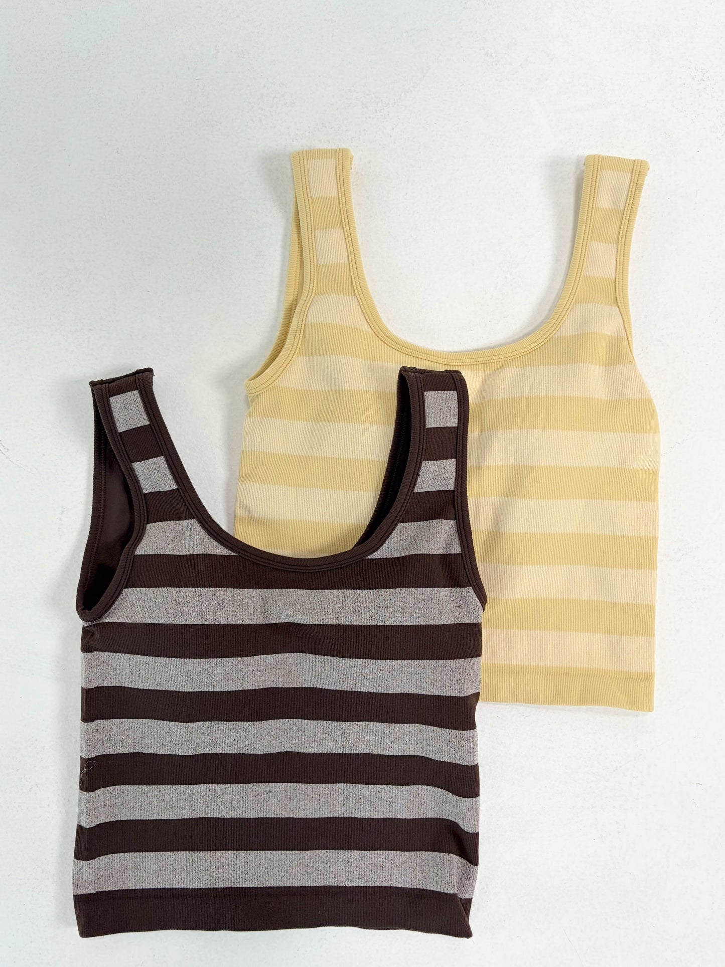 Brown Padded Seamless Tank