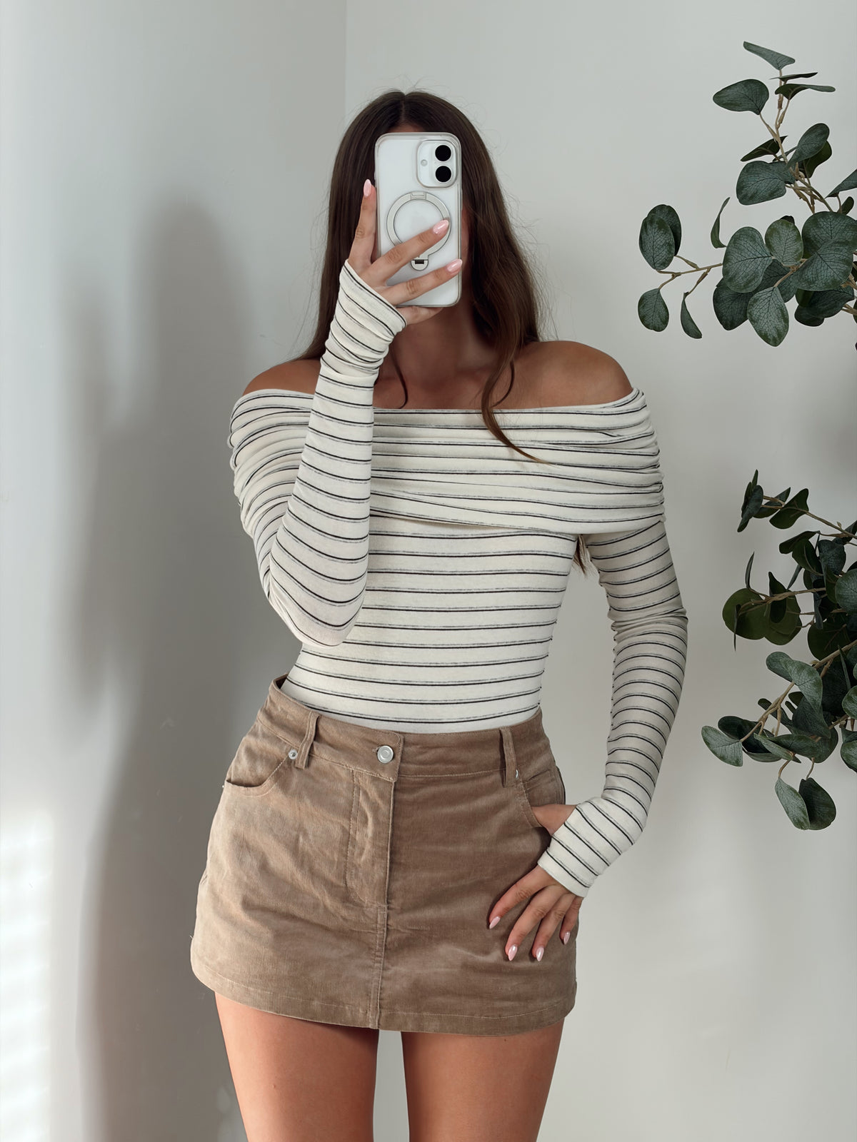 Toasted Oat Striped Bodysuit