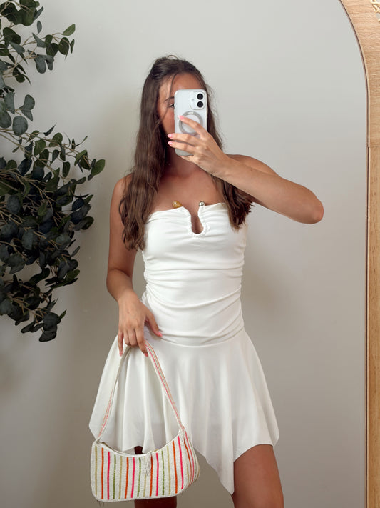 White Strapless Dress