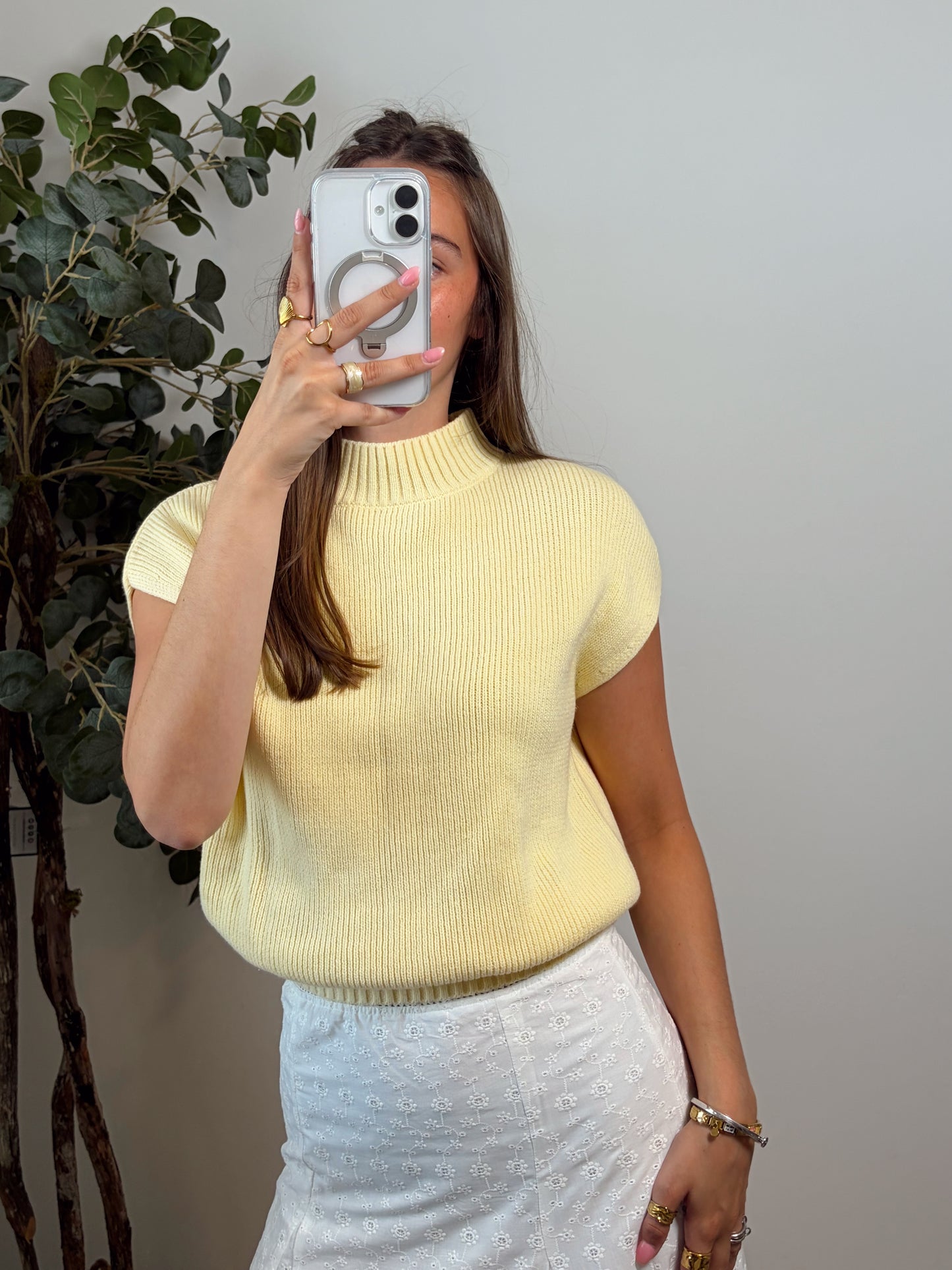 Butter Yellow Knit Top