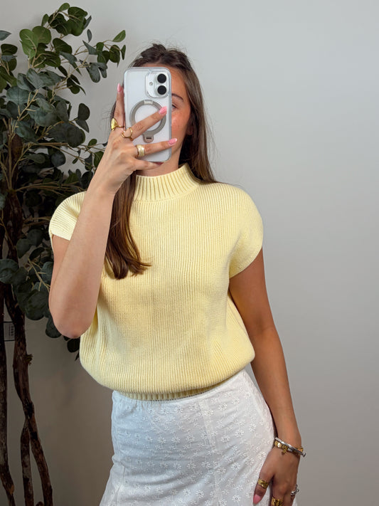 Butter Yellow Knit Top