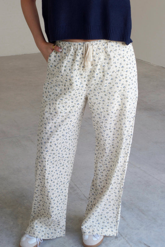 Autumn Bloom Linen Pant