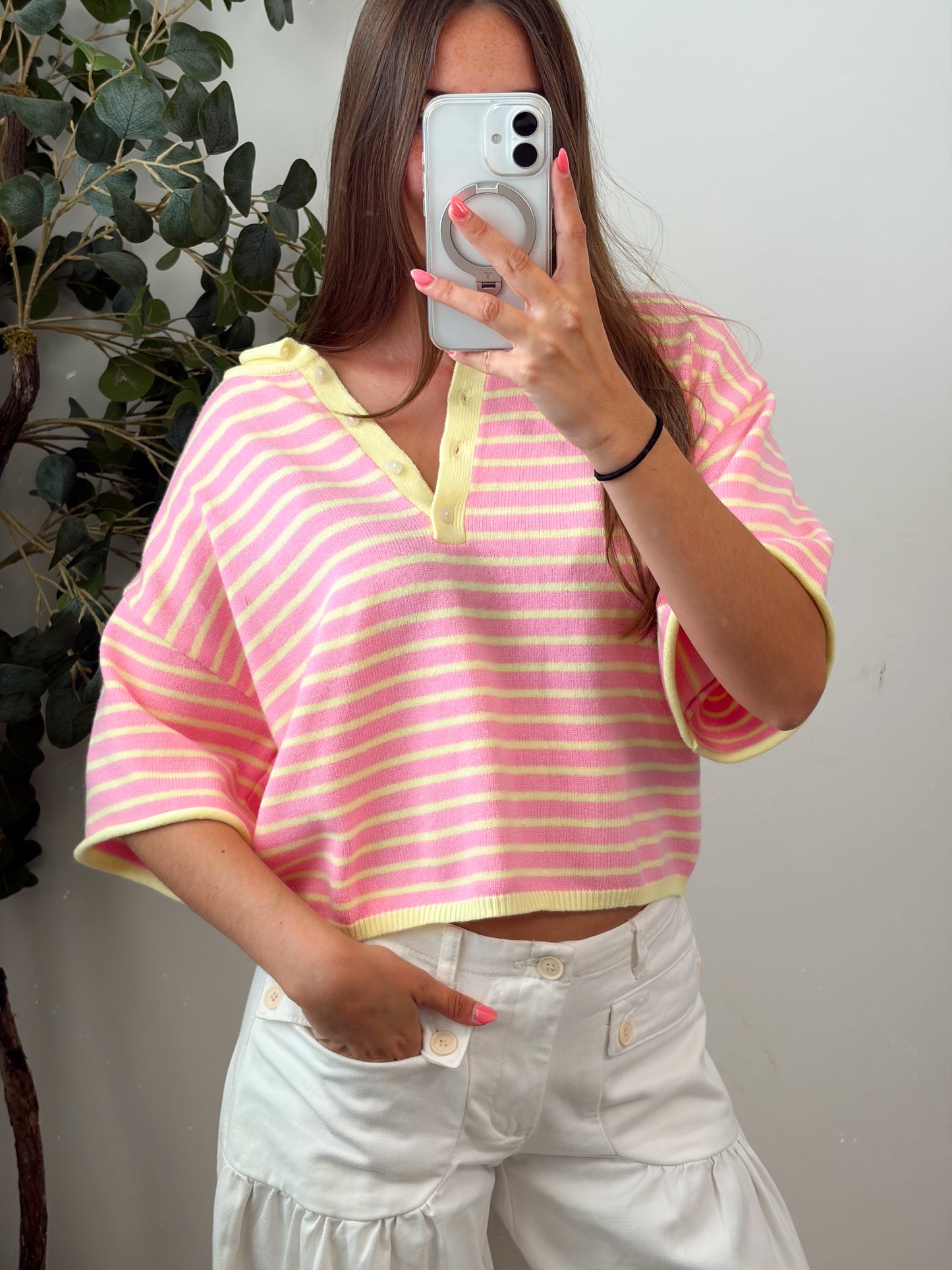Pink Lemonade Knit Tee