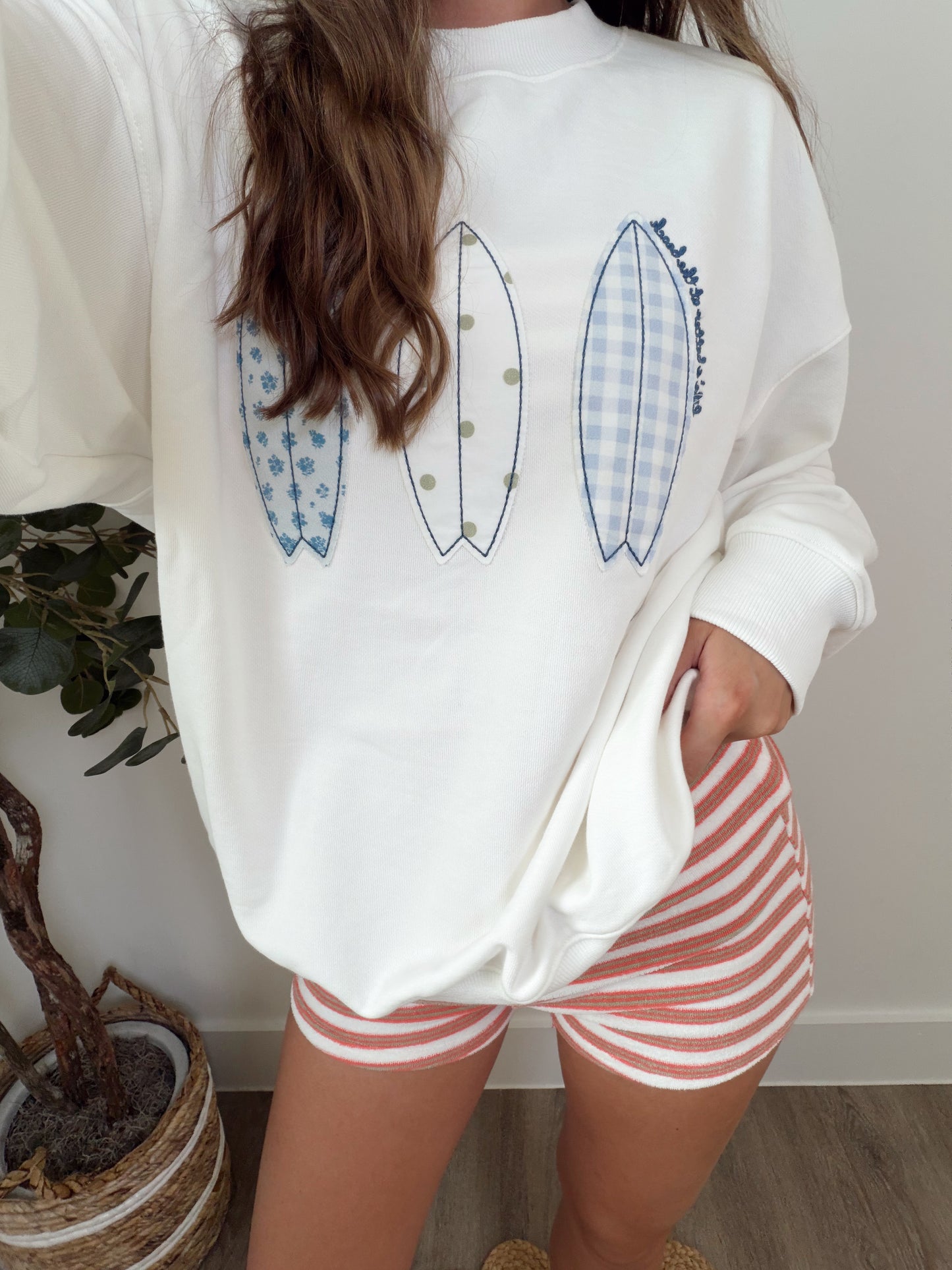 Surfboard Patchwork Crewneck