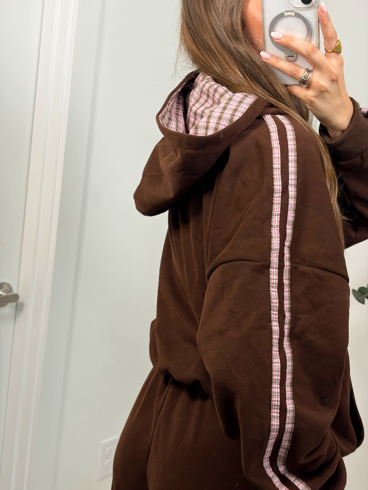 Rosewood Gingham Sweat Set