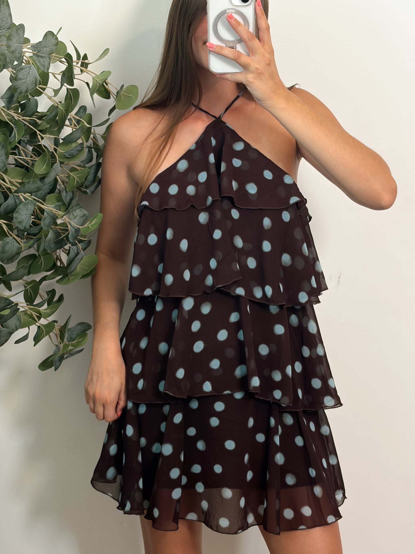 Polka Dot Chiffon Dress
