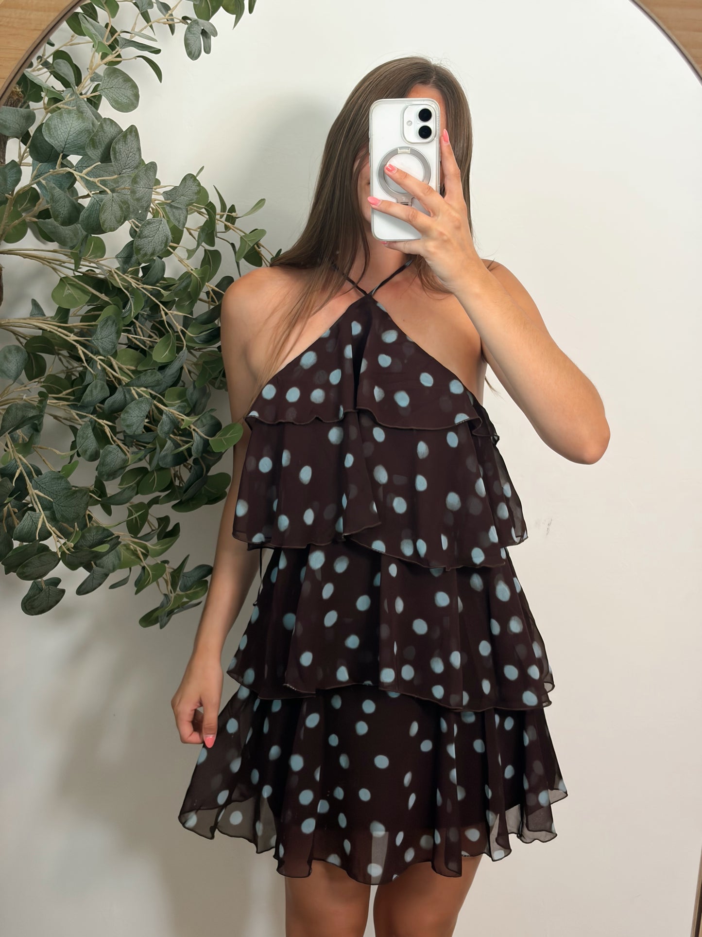 Polka Dot Chiffon Dress