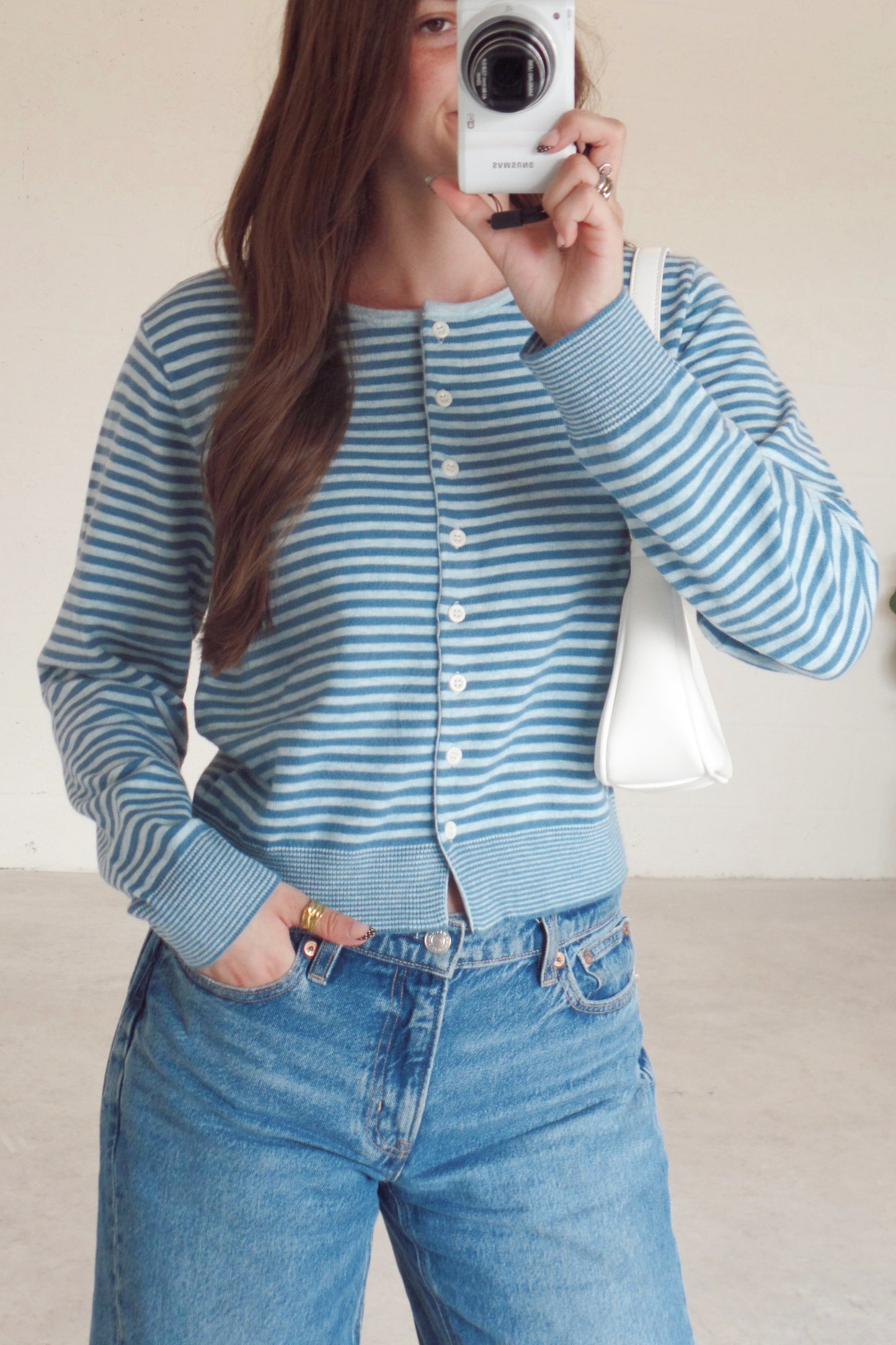 Blue Horizon Stripe Cardigan