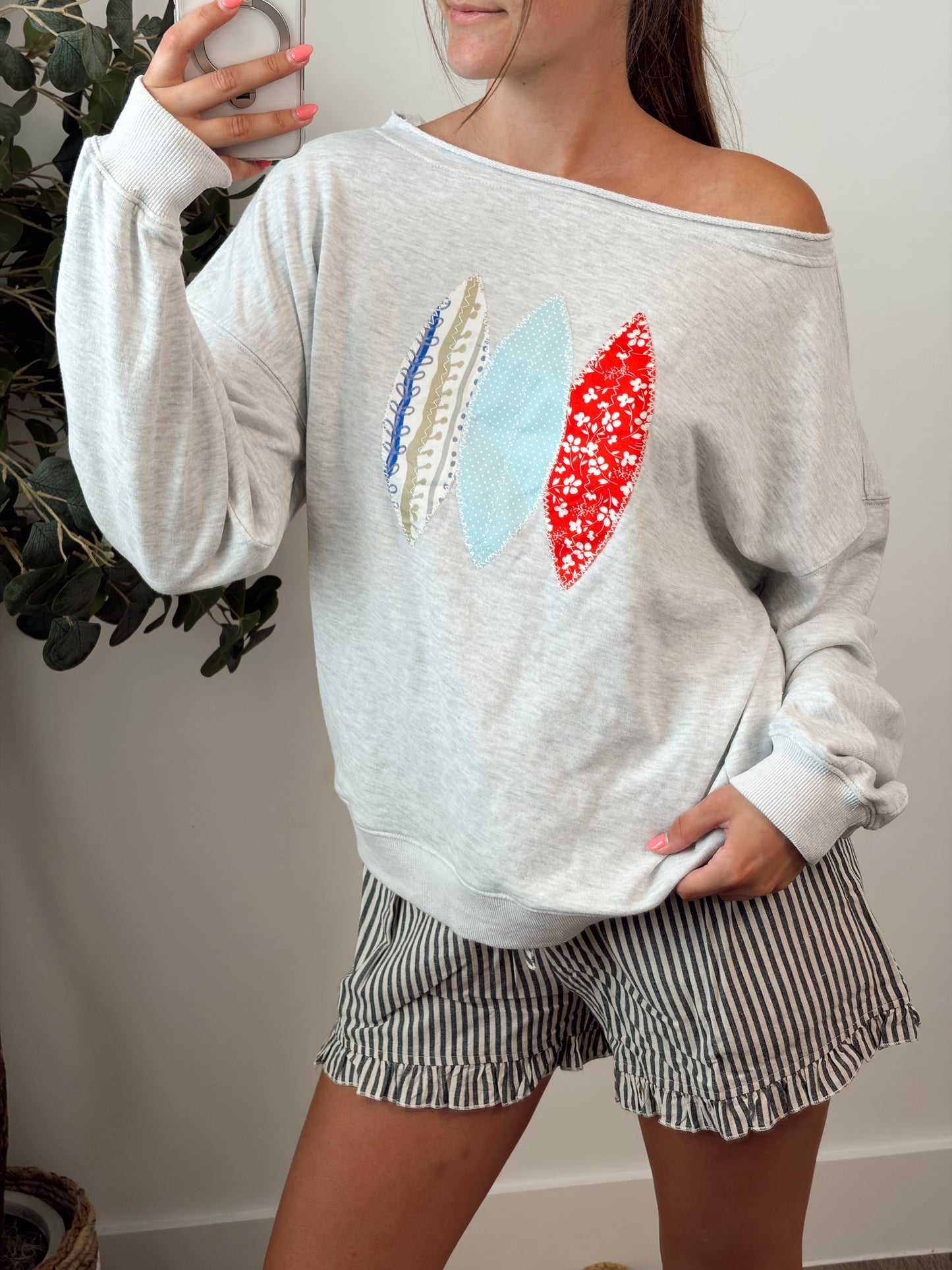 Surfboard Off the Shoulder Top