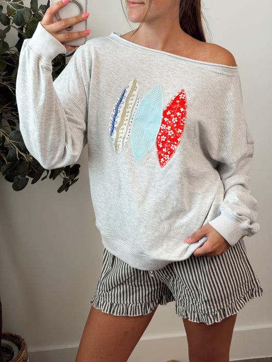 Surfboard Off the Shoulder Top