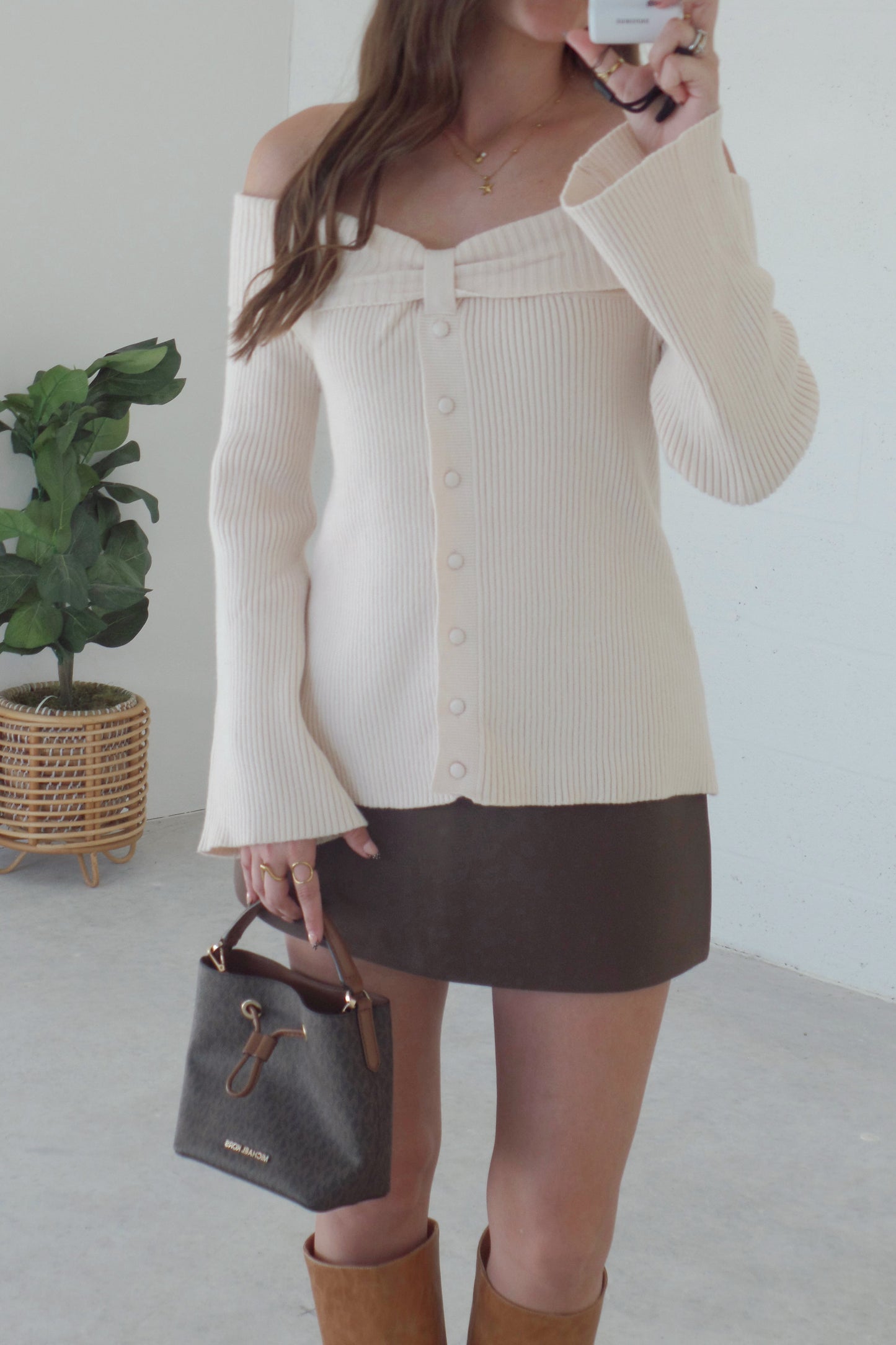 Warm Whispers Off The Shoulder Top