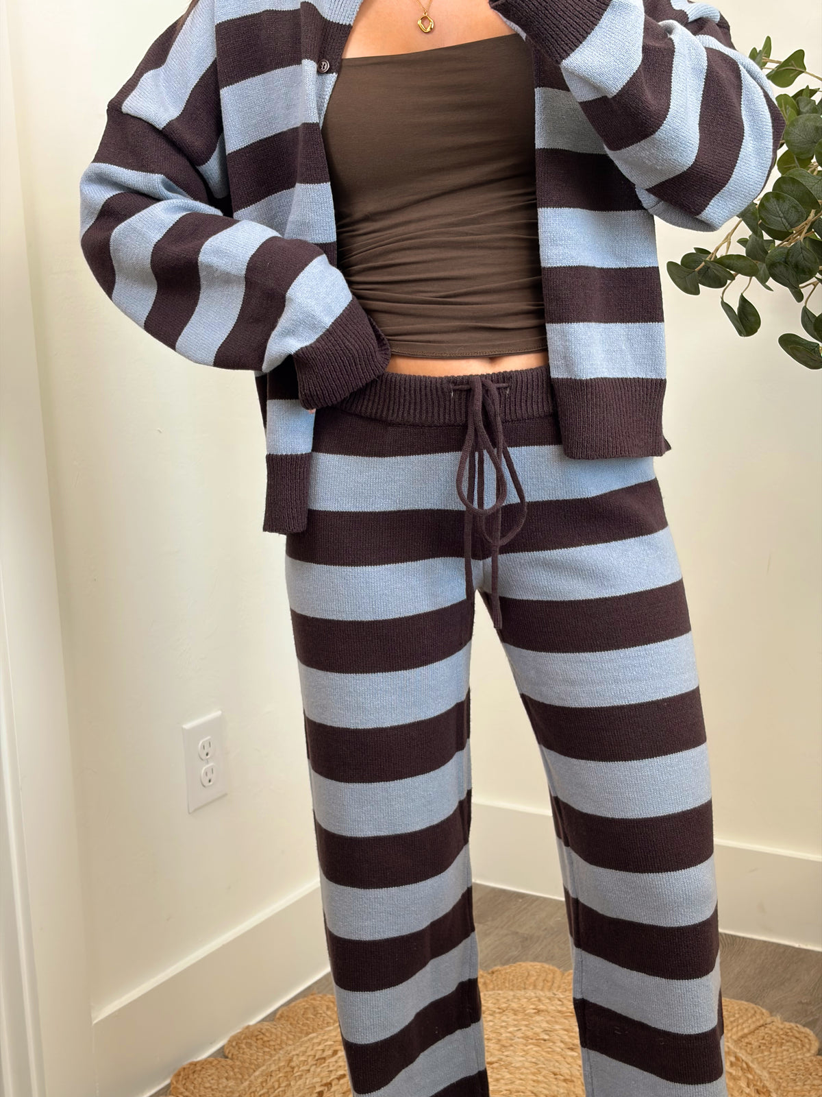 Fall Days Cardi Stripe Set