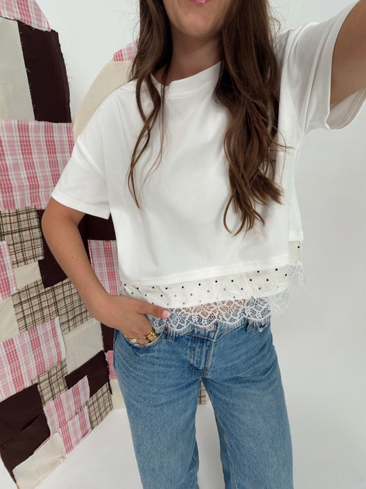 Dainty Dot Lace Tee