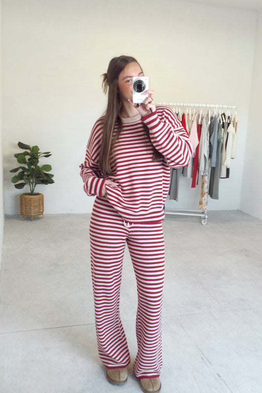 Pink Peppermint Stripe Set