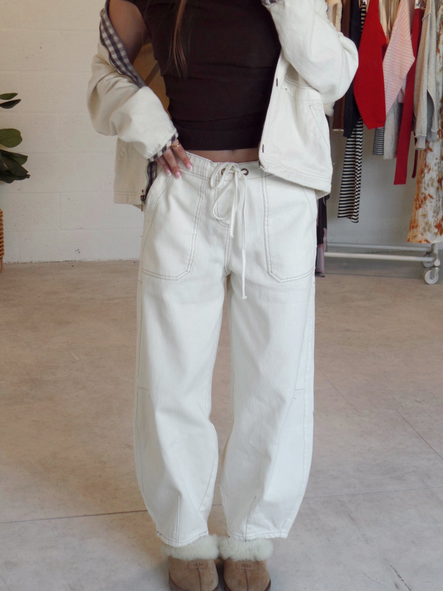 PREORDER *ships this weekend* Alpine Frost Barrel Jean