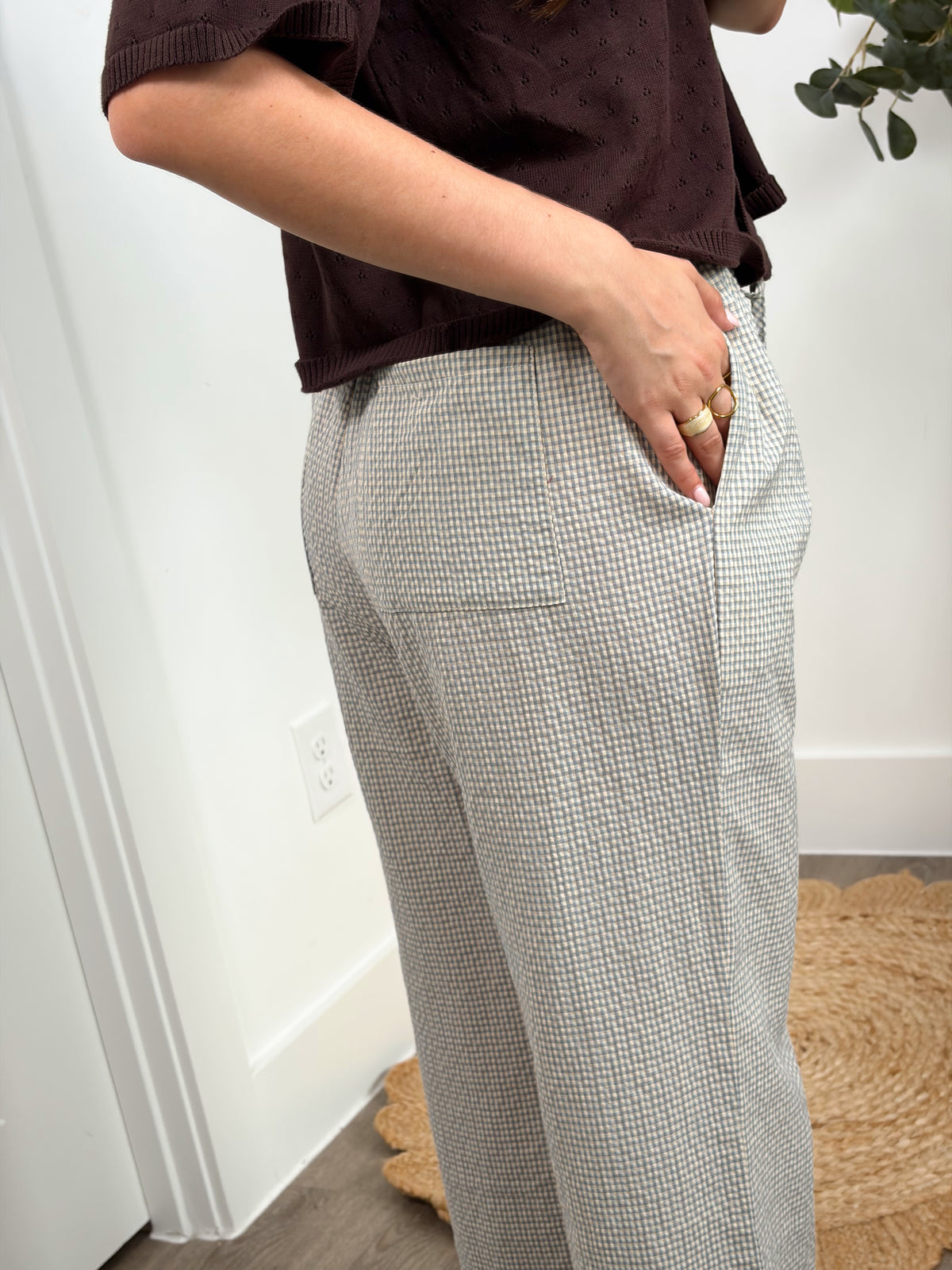Chestnut Sky Gingham Pants