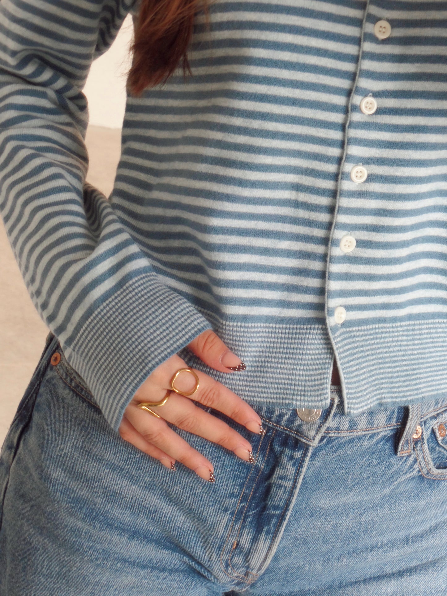Blue Horizon Stripe Cardigan