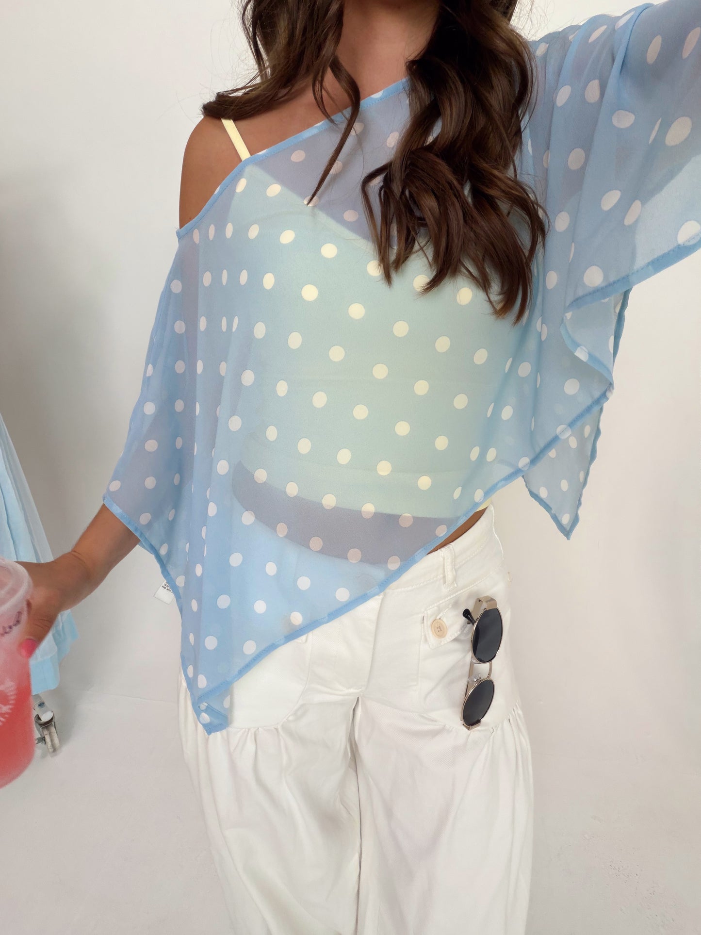 Polka dot poncho