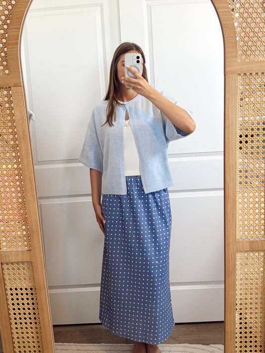 Blueberry Polka Dot Skirt