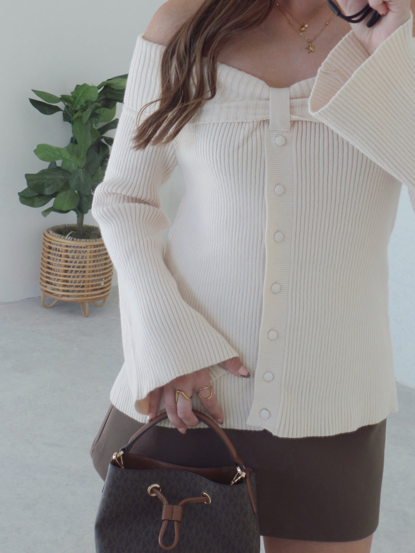 Warm Whispers Off The Shoulder Top