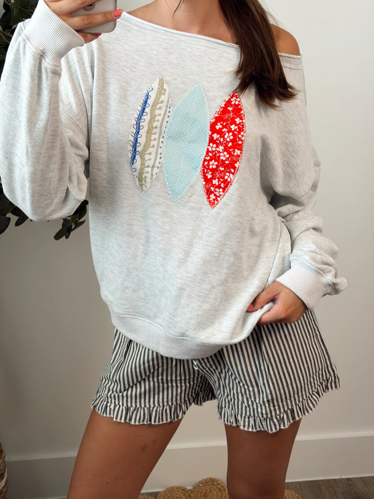 Surfboard Off the Shoulder Top