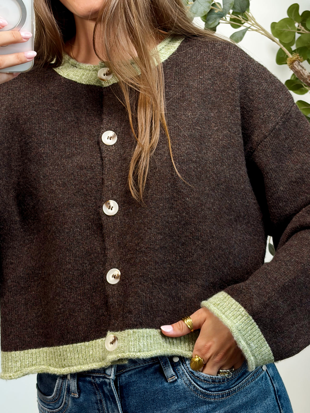 Matcha & Mocha Cardigan