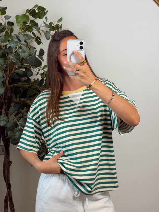 Summer Stripe Boxy Tee