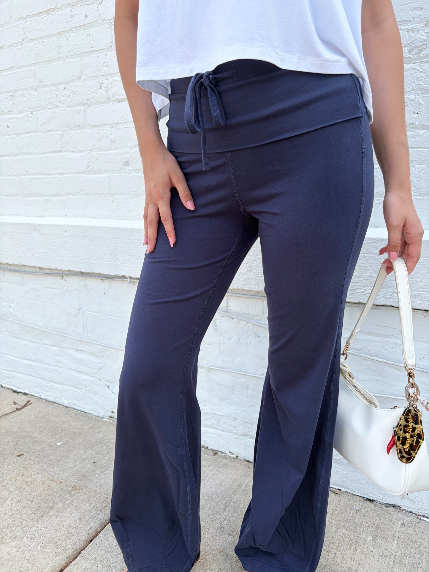 On The Move Fold Over Pant - NAVY