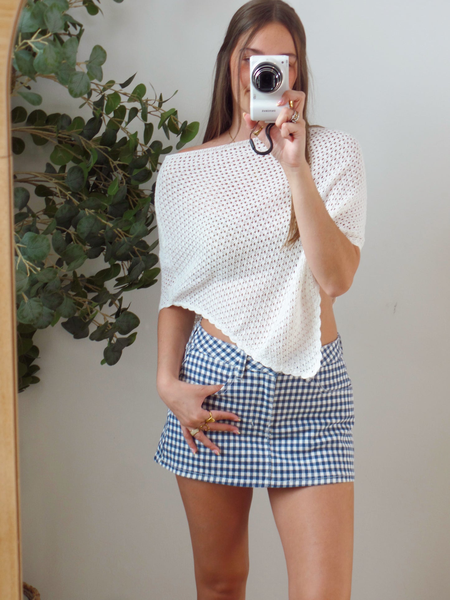 White Knit Poncho