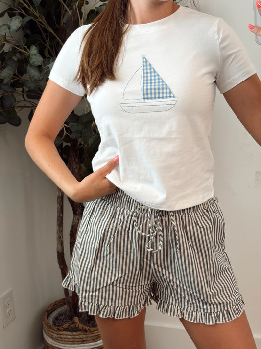 Sail Away Gingham Tee