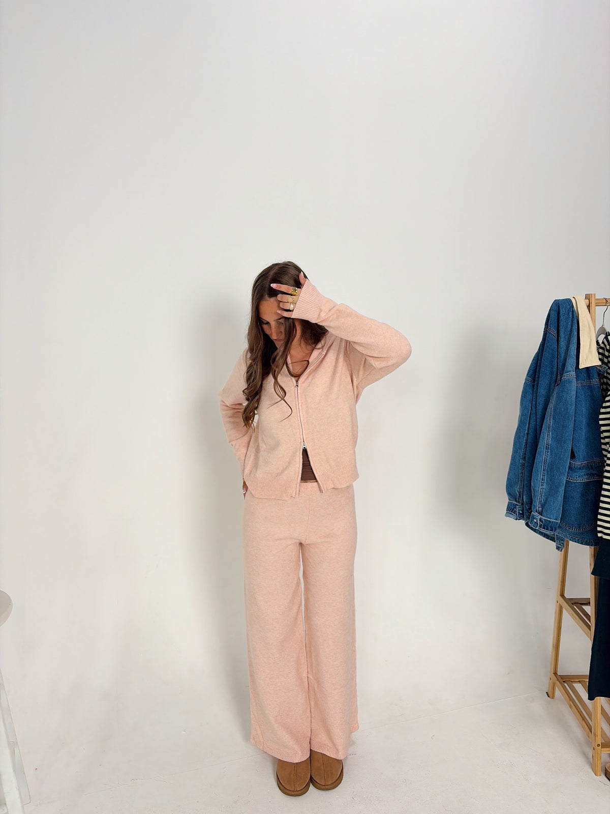Blush Double Zipper Set
