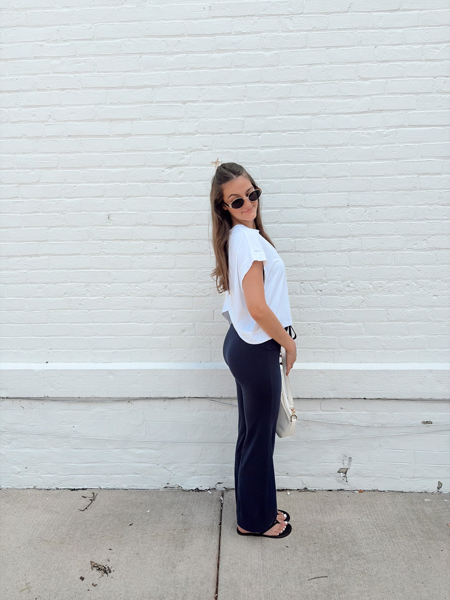 On The Move Fold Over Pant - NAVY