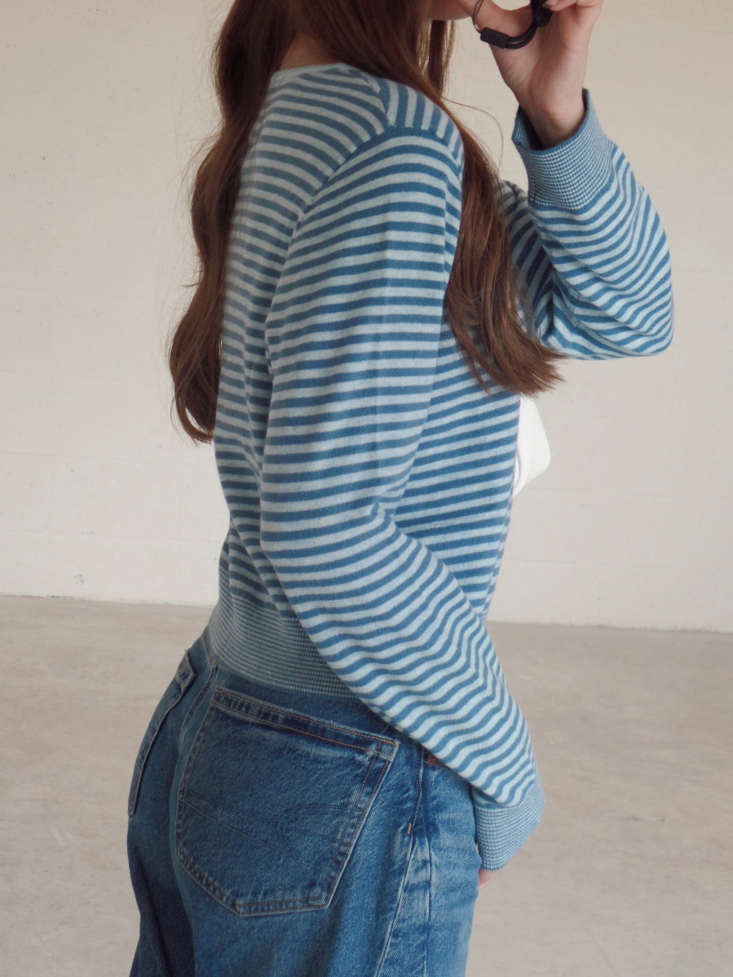Blue Horizon Stripe Cardigan