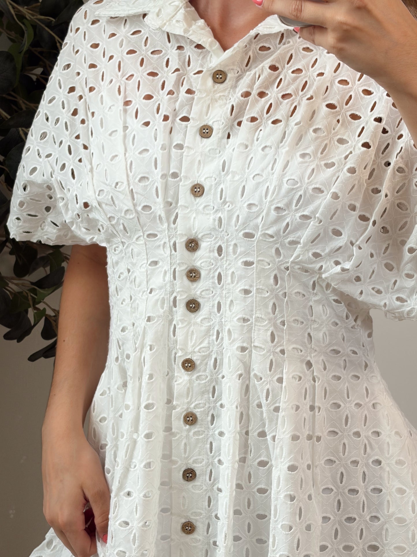 White Eyelet Dress