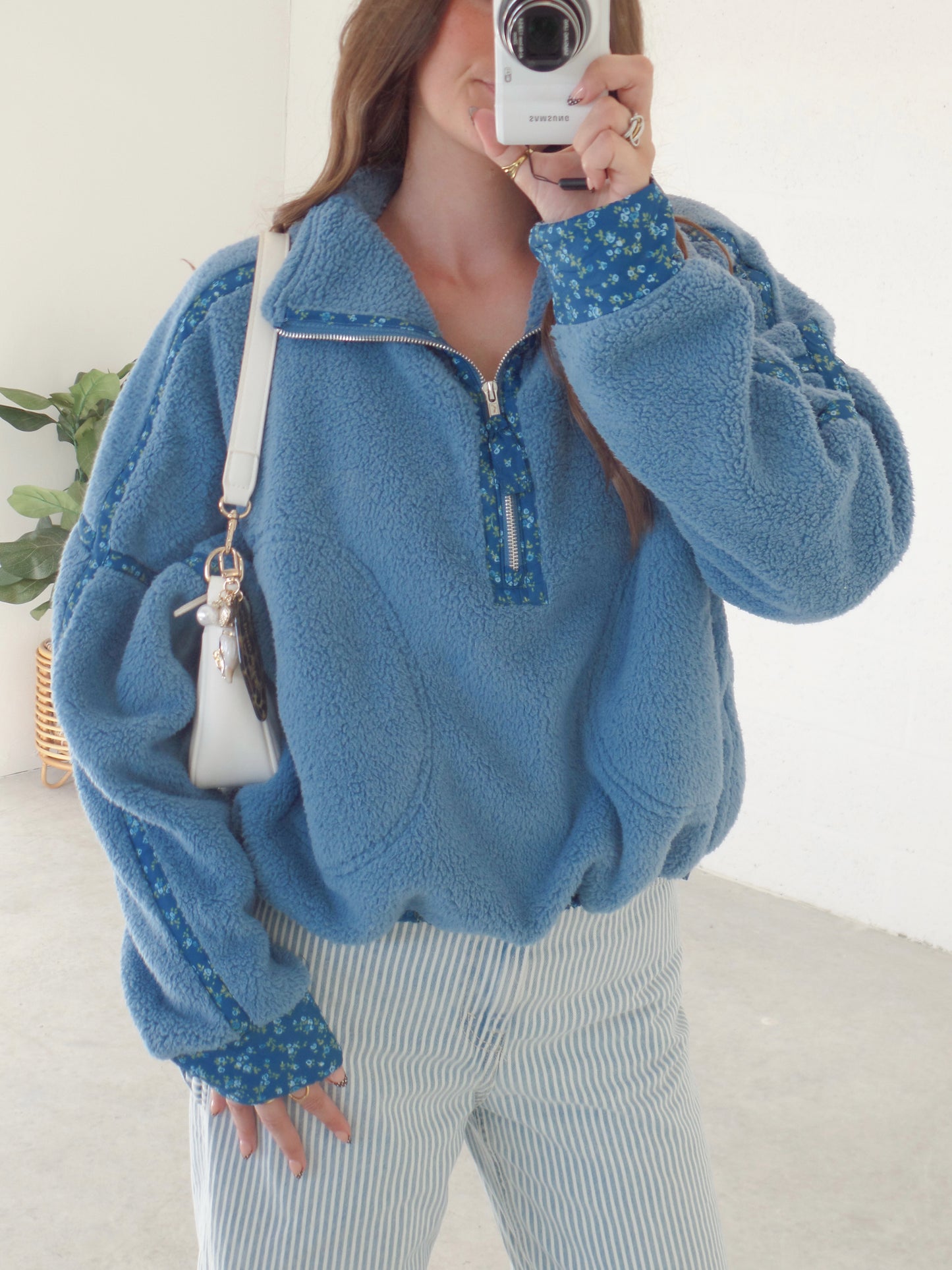 Frosted Sky Sherpa Zip-up