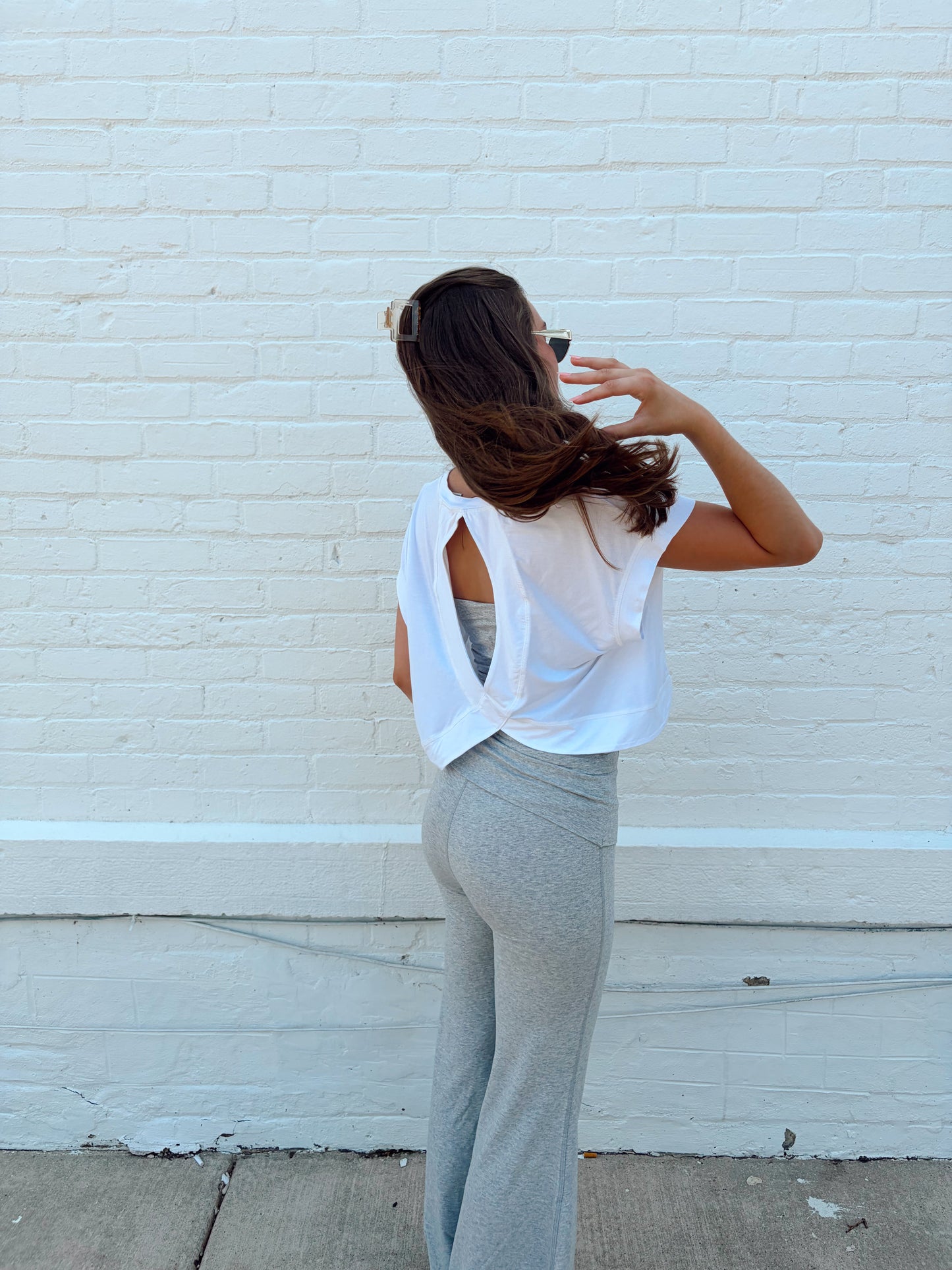 On The Move Fold Over Pant - GRAY