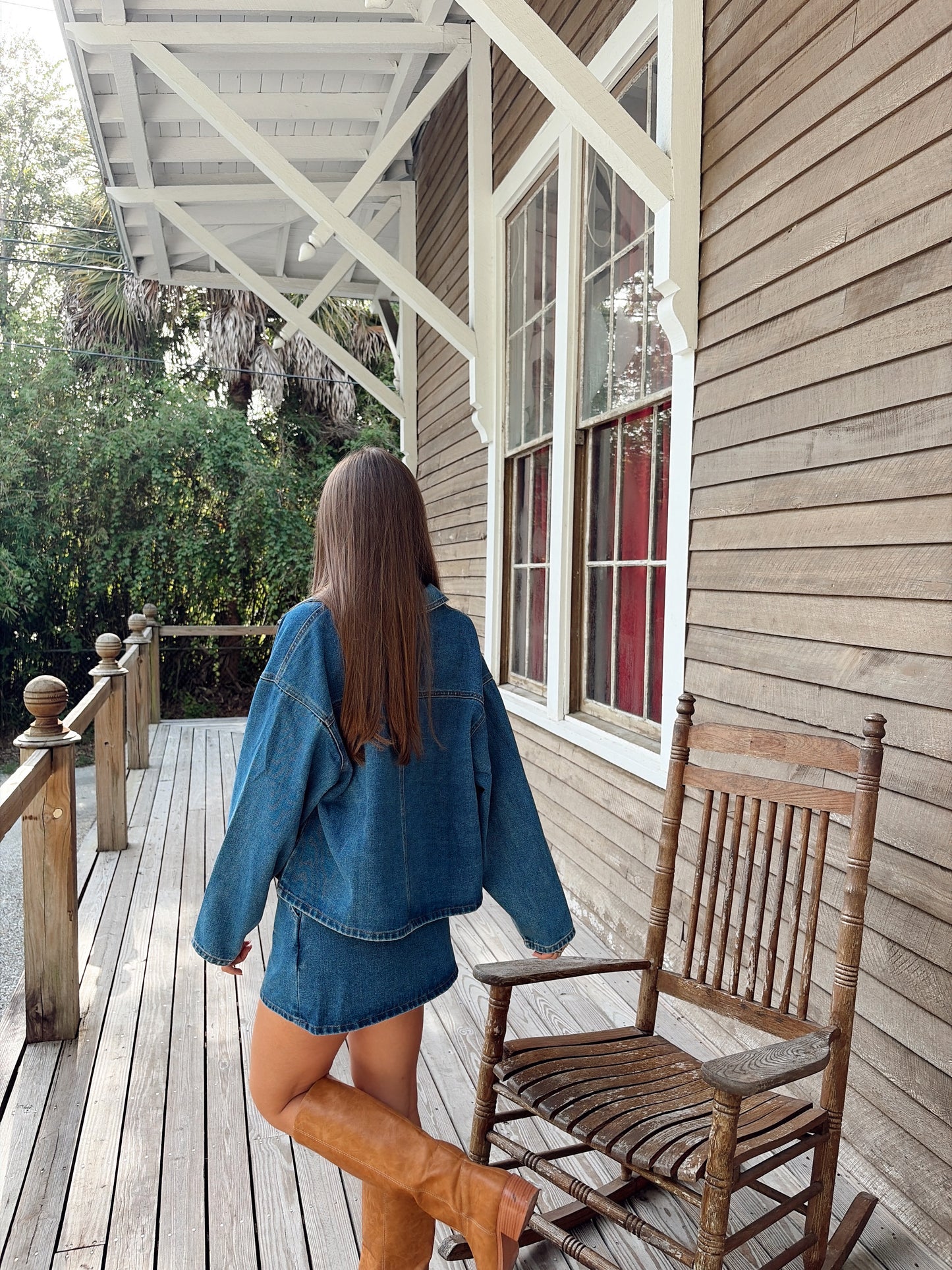 Denim Skirt Set