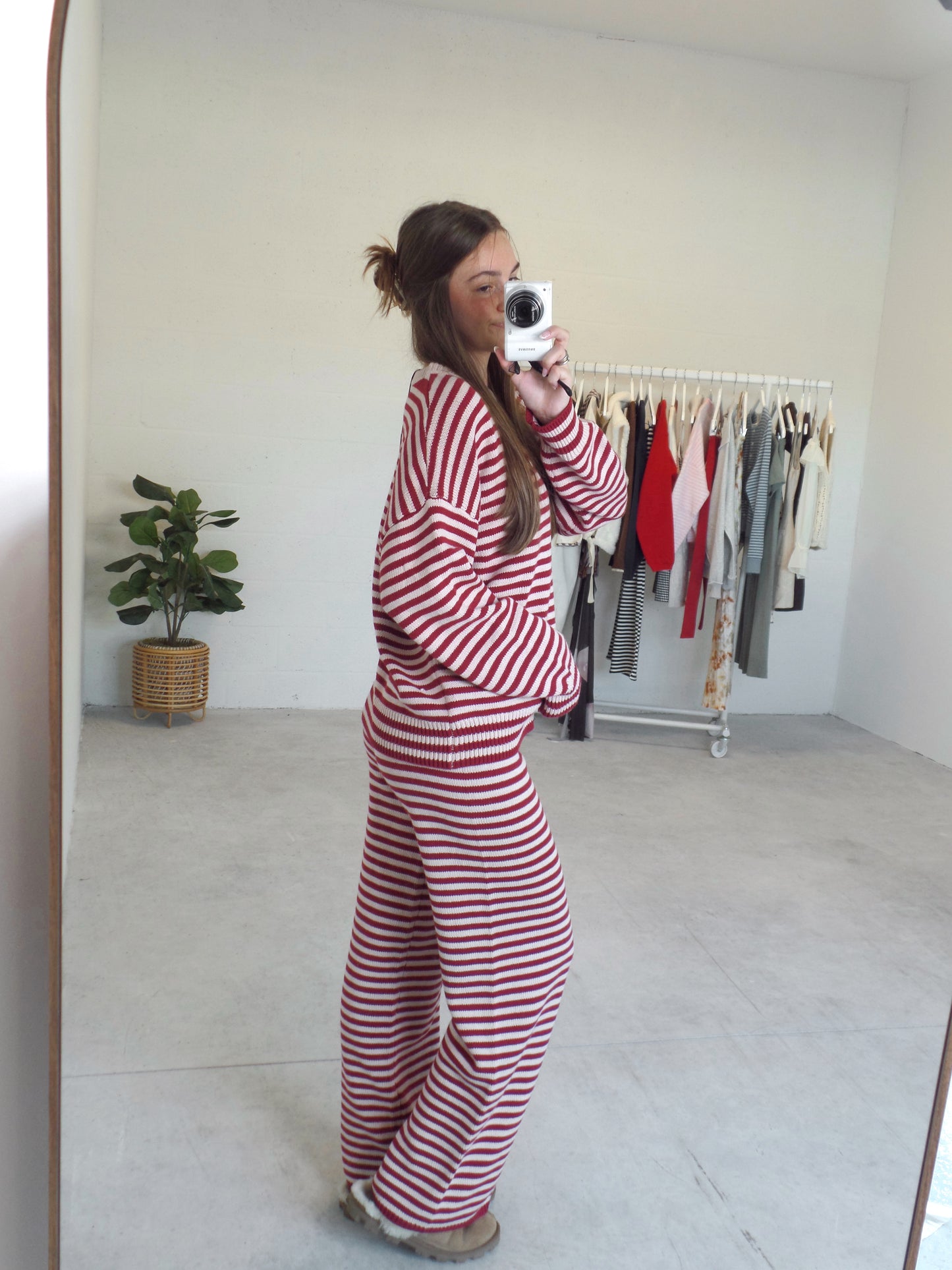 Pink Peppermint Stripe Set