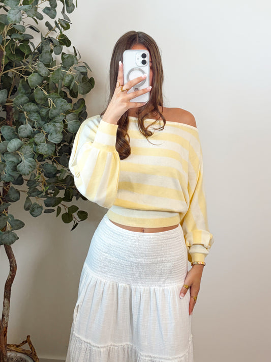Butter Glow Boatneck Top